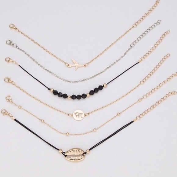 (6) PCS BOHO TRAVEL LAYERED BRACELET SET - Picture 2 of 6